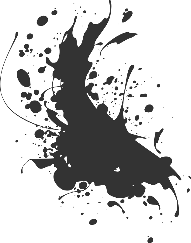Stained Free Ink Splat - Paint Splatter Clipart (628x800), Png Download