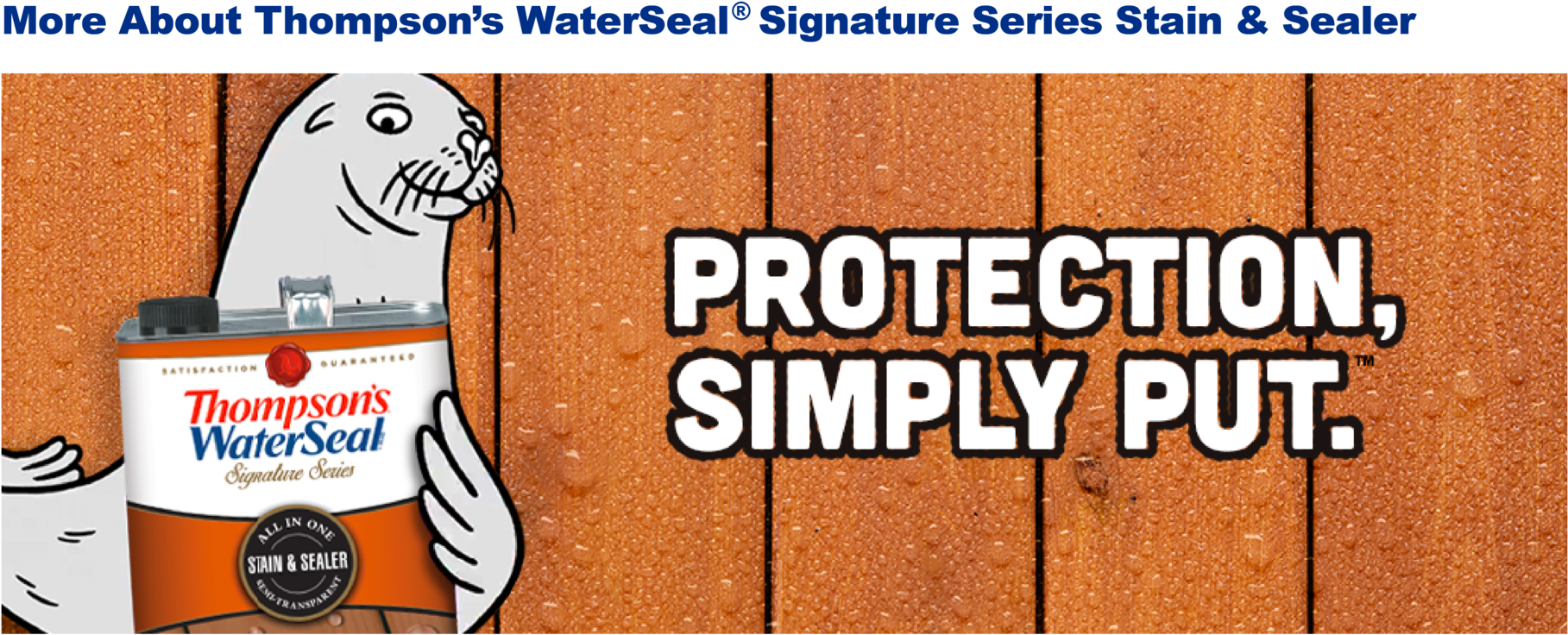More About Thompson's Waterseal® Signature Series - Thompson's Waterseal Pre-tinted Natural Cedar Solid (1920x746), Png Download