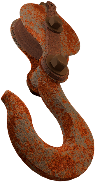 Hook, Crane, Stainless, Last, Load Crane, Rusty, Rusted - Crane (617x720), Png Download