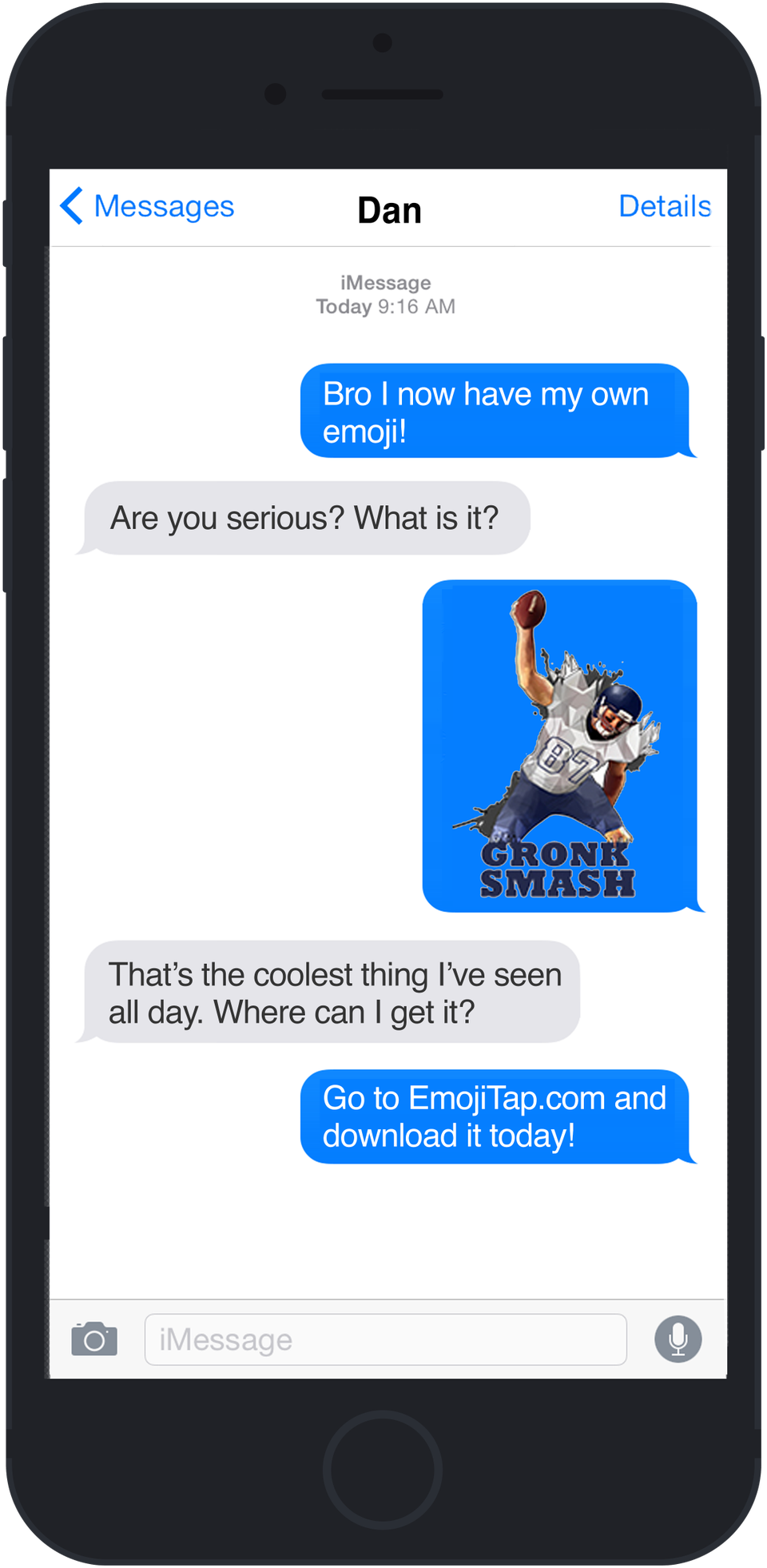 Warning My Gronk Spiking Emoji May Break Your Phone - Rob Gronkowski Phone Number (600x600), Png Download