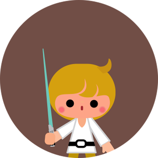 Luke Skywalker - Style A - Clipart Luke Skywalker (530x530), Png Download