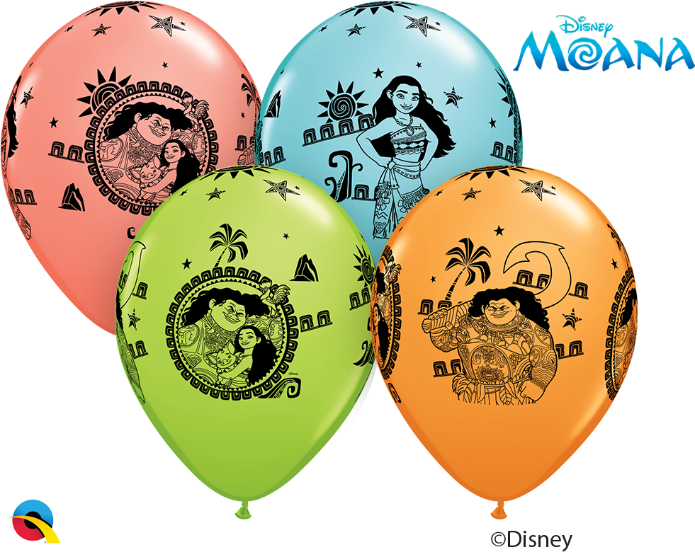 Moana & Maui - 5th Birthday Moana Balloons (600x480), Png Download