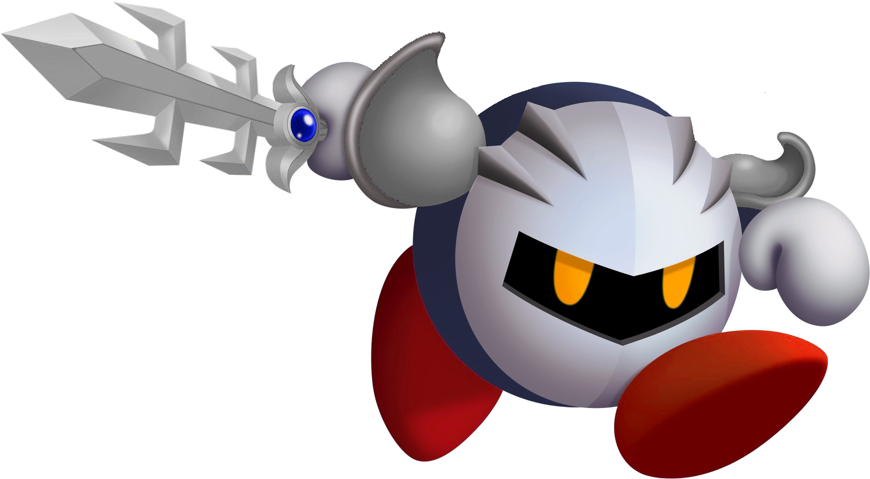 3d Dark Meta Knight - Kirby Or Meta Knight (1822x1078), Png Download