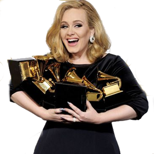 Adele Png Picture - Adele Grammy 2012 (500x500), Png Download