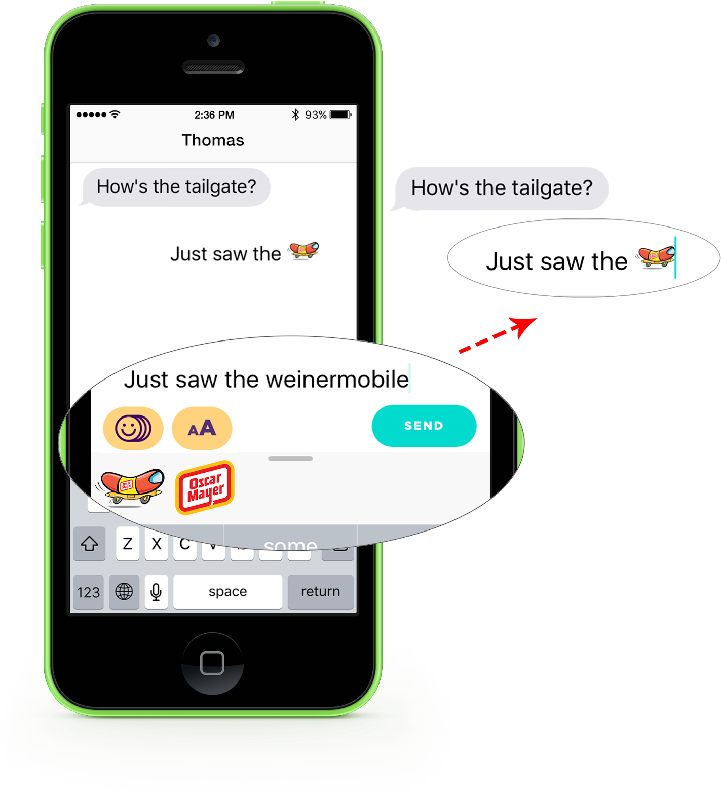 Typing Keywords Seamlessly Suggest Smartemoji - Iphone (2052x1736), Png Download