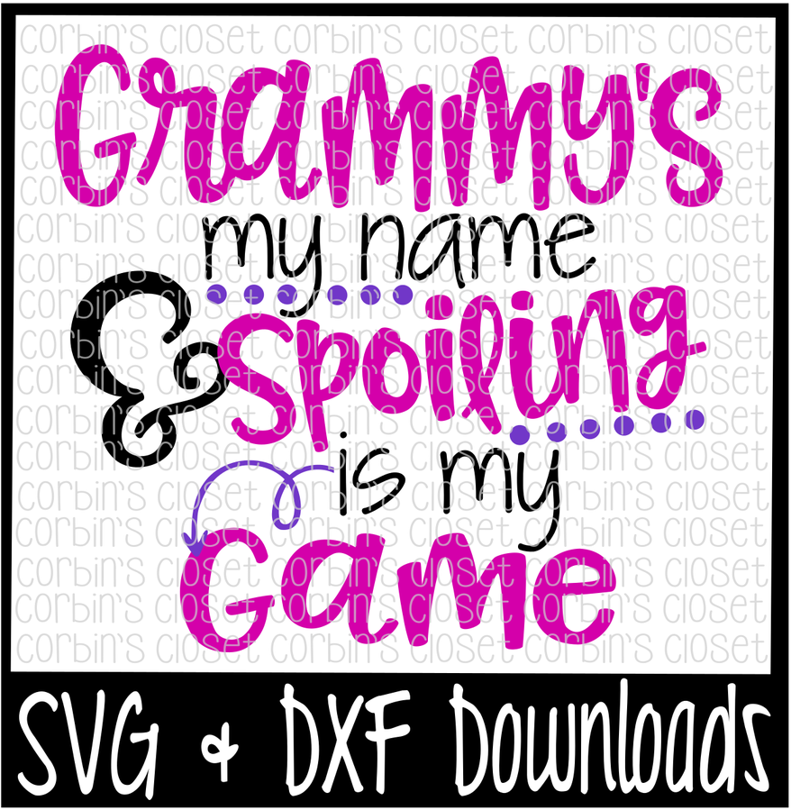 Grammy's My Name & Spoiling Is My Game By Corbins Svg - Little Brother Biggest Fan Football Svg (1400x932), Png Download