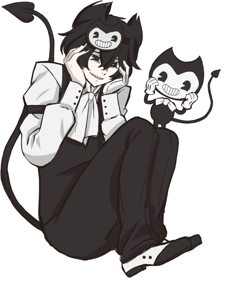 Ink Drawing Cute - Bendy And The Ink Machine Bendy Anime (1024x1285), Png Download