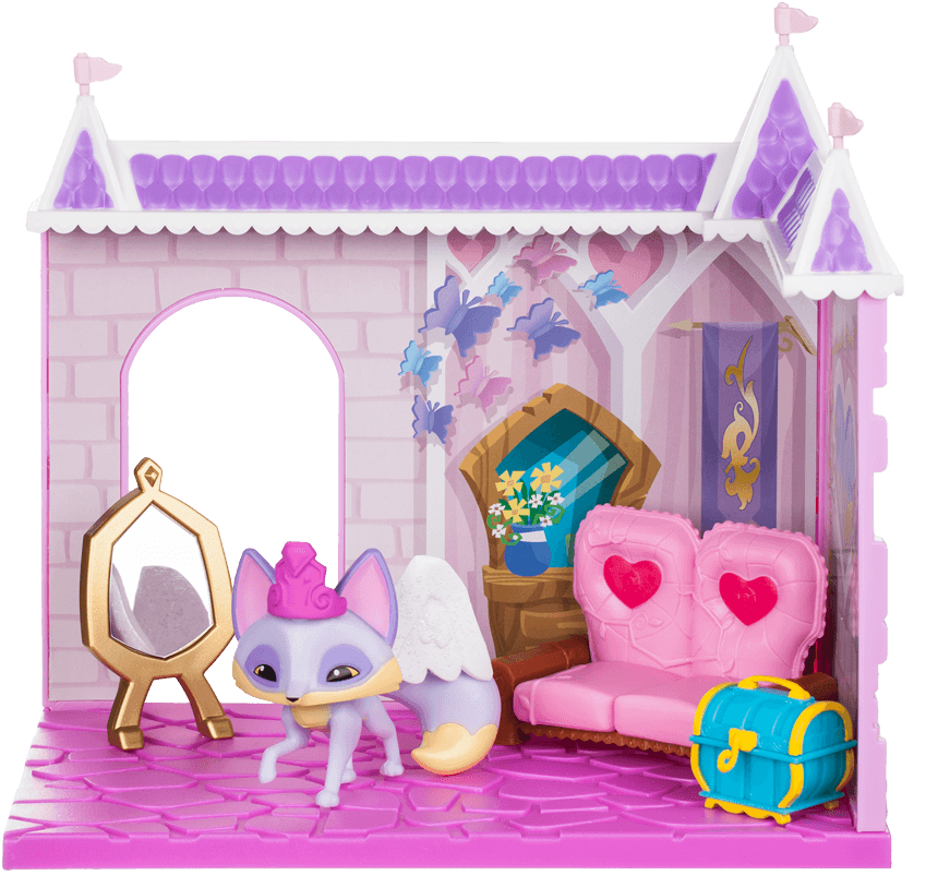 Image - Animal Jam Princess Castle Den With Fancy Fox (900x826), Png Download