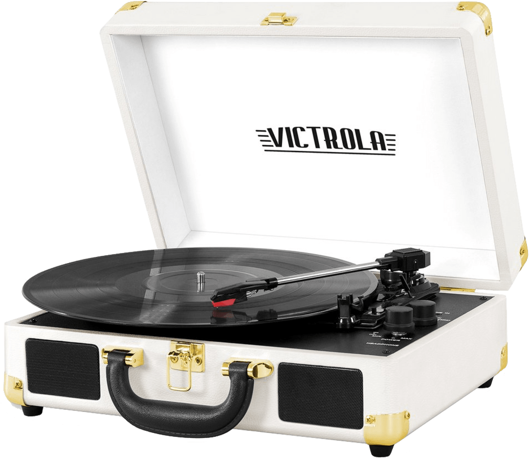 Victrola Bluetooth Portable Suitcase Record Player - Victrola Vintage 3 Speed Bluetooth Suitcase Turntable (1104x1104), Png Download