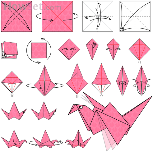 Flappy Bird Origami How To Make A Bird Origami Flapping - Make Origami Flapping Bird (500x500), Png Download