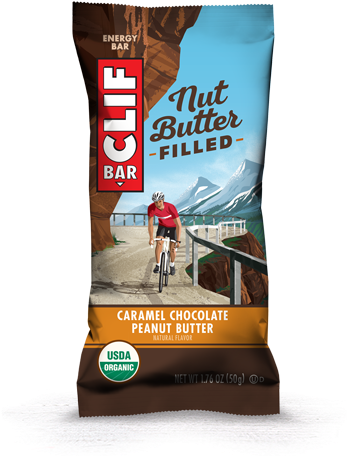 Caramel Chocolate Peanut Butter Flavor Packaging - Clif Bar Nut Butter Filled Chocolate Peanut Butter (625x510), Png Download