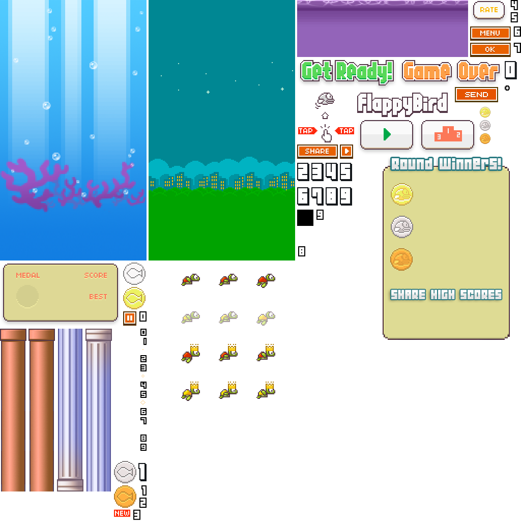 Show Your Friends Who's The Best At Flappy Bird Play - Flappy Graphics Png (1024x1024), Png Download