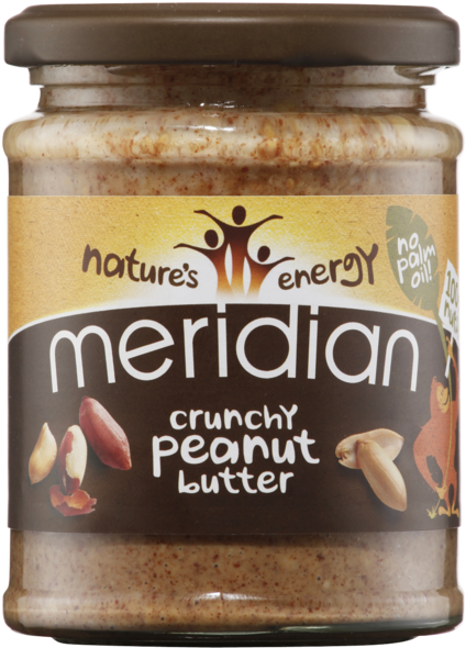 Smooth Peanut Butter With A Pinch Of Salt 280g - Meridian Organic Crunchy Peanut Butter (480x480), Png Download