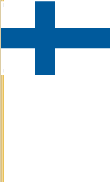 Finland Cotton Stick Flag - Finnish Flag No Background (460x368), Png Download