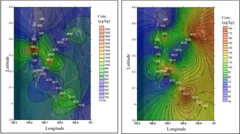 Distribution Maps Of Th In Moss - Map (850x468), Png Download