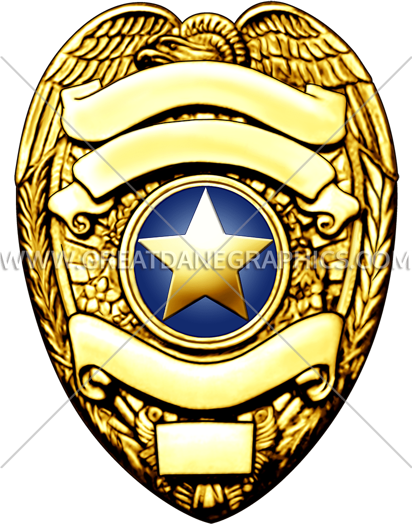 Image Royalty Free Stock Weird Printable Police Badges - Police Badge Clipart Gold (825x1135), Png Download