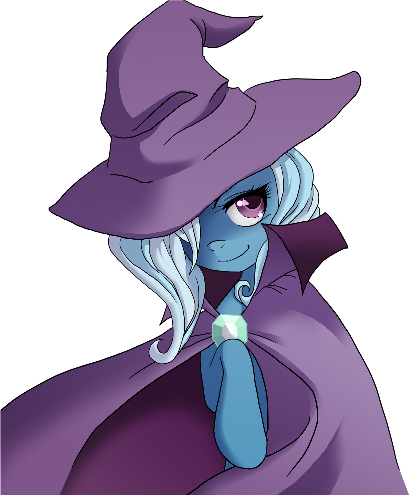 Nightly Roundup - Trixie My Little Pony Fan Art (1336x1600), Png Download