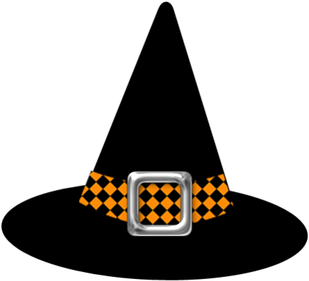 Witch's Hat Copy - Halloween Hat Clipart (500x465), Png Download