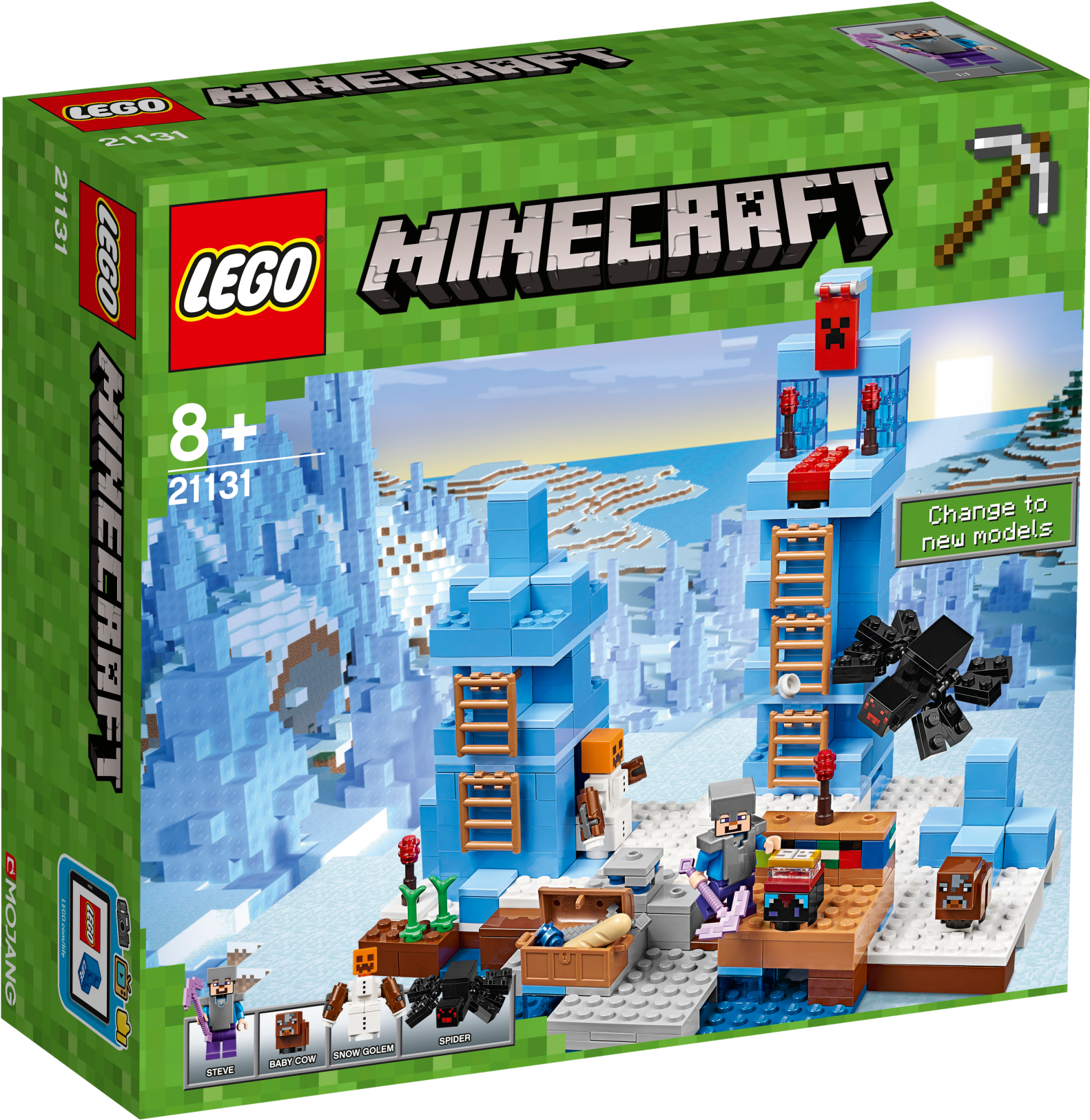 Minecraft Lego® - Lego Minecraft The Ice Spikes 21131 (410x370), Png Download