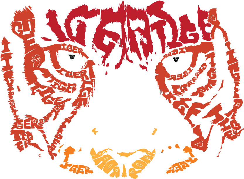 More Information - Tiger Word Art (884x661), Png Download
