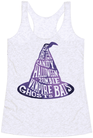 Halloween Witch's Hat Racerback Tank Top - No Fuck Boy Allowed (484x484), Png Download