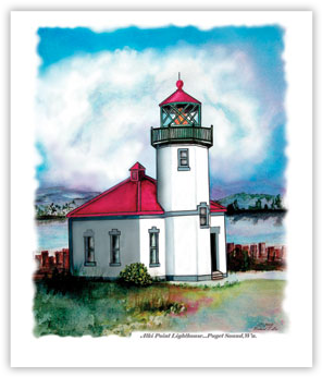 Alki Point Lighthouse (358x400), Png Download