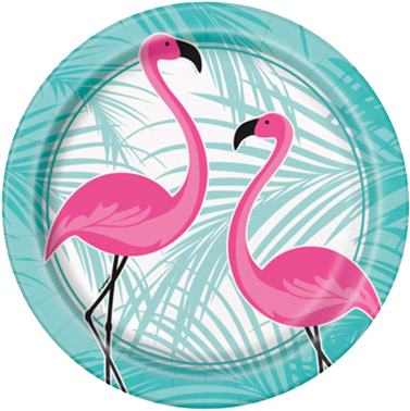 Flamingo Fun Party Plates - Flamingo Party Plates (400x393), Png Download