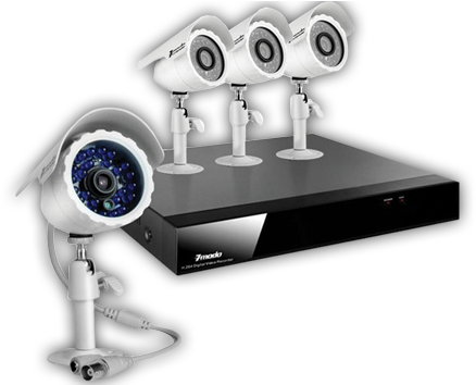 Black Security Camera Icon - Zmodo 4ch Security Dvr Sony Ccd Outdoor Surveillance (500x353), Png Download