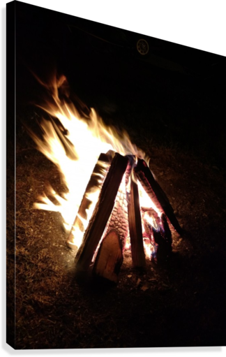 Camp Fire Canvas Print - Flame (324x511), Png Download