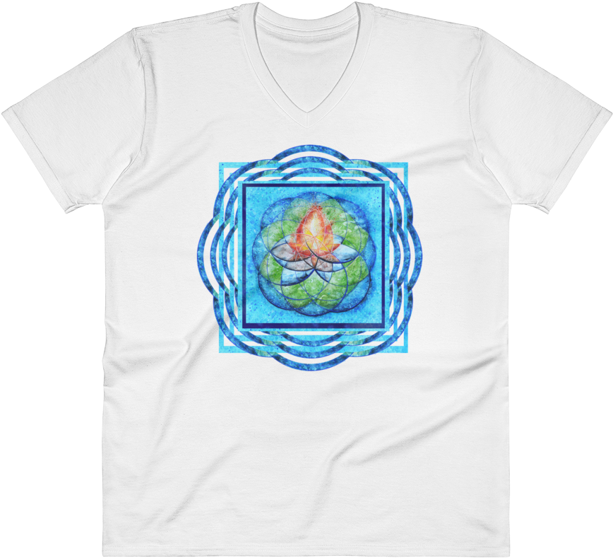 Sacred Bonfire V Neck T Shirt - Active Shirt (1000x1000), Png Download