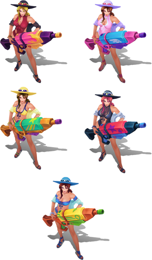 Pool Party Caitlyn - Pool Party Taric Chromas (715x1131), Png Download