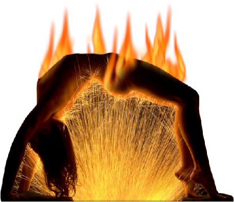 Women And Fire - Tube Femme Feu (500x411), Png Download