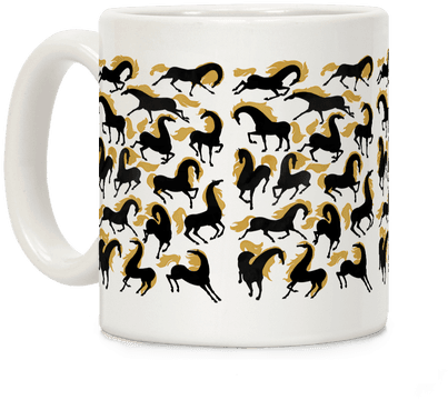 Fiery Wild Horses Coffee Mug - Horse (484x484), Png Download