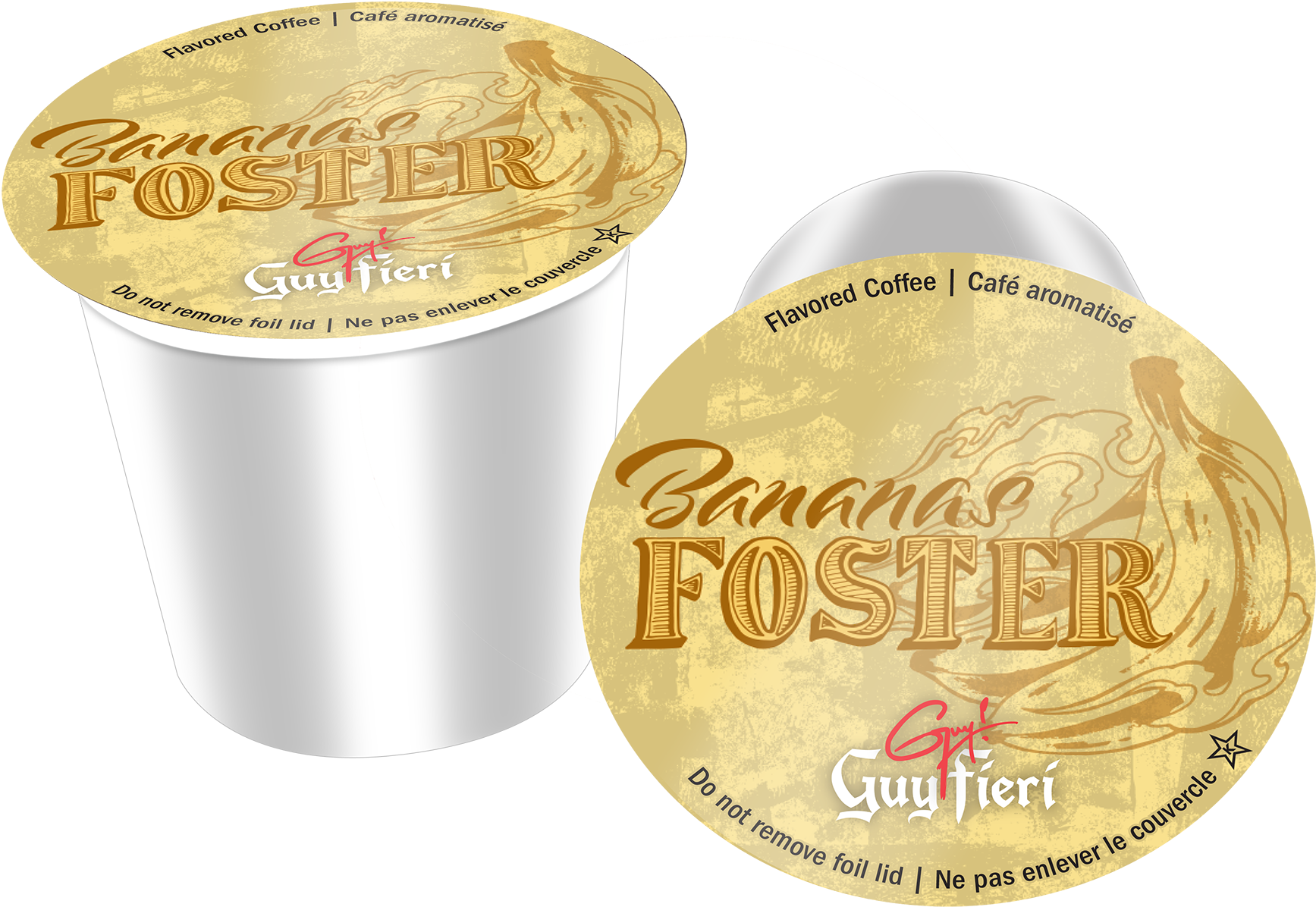 Bananas Foster - Guy Fieri Coffee (brown) Bananas Foster, Single Serve (1920x1293), Png Download