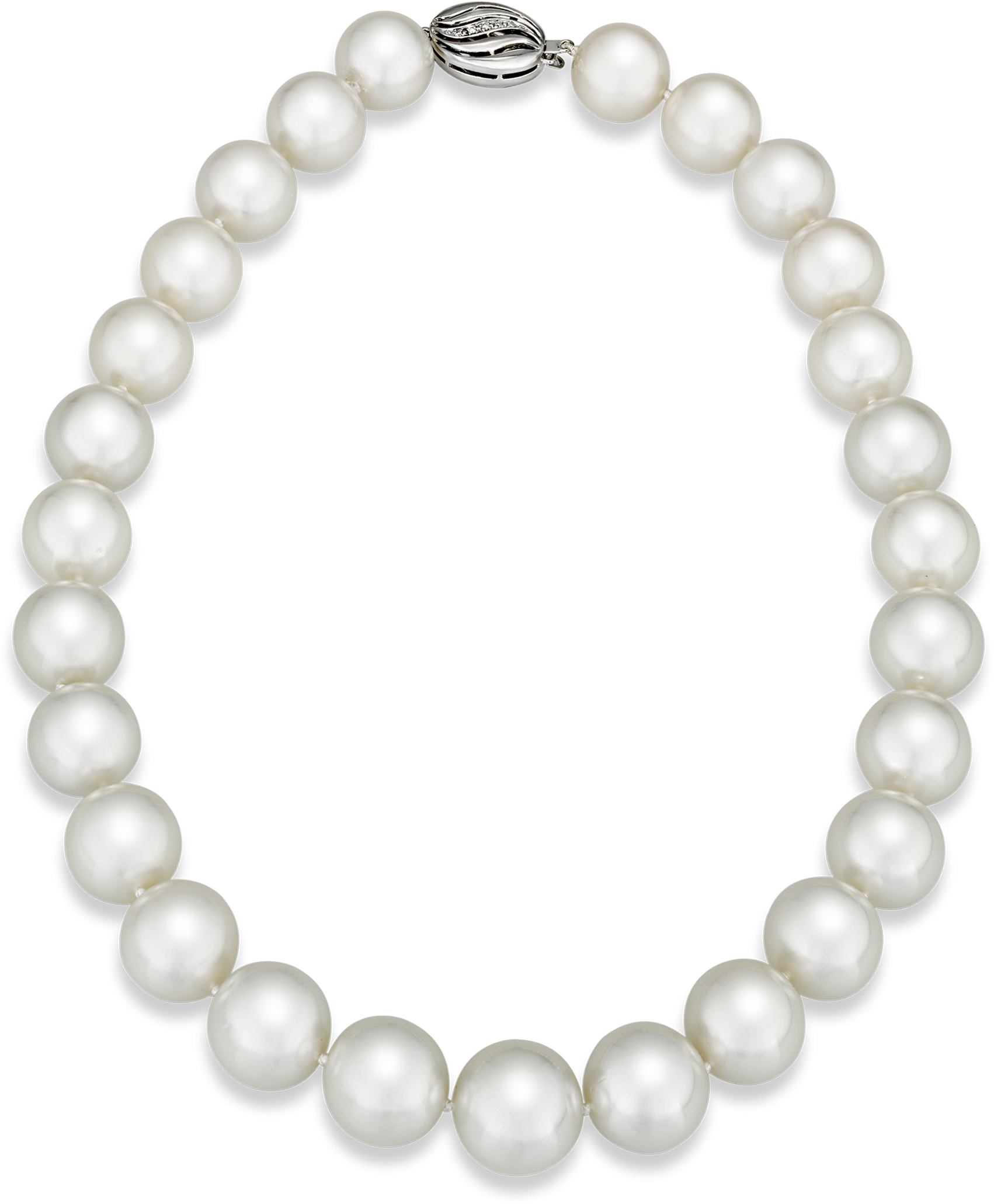 White South Sea Pearl Necklace - Necklace (864x1080), Png Download