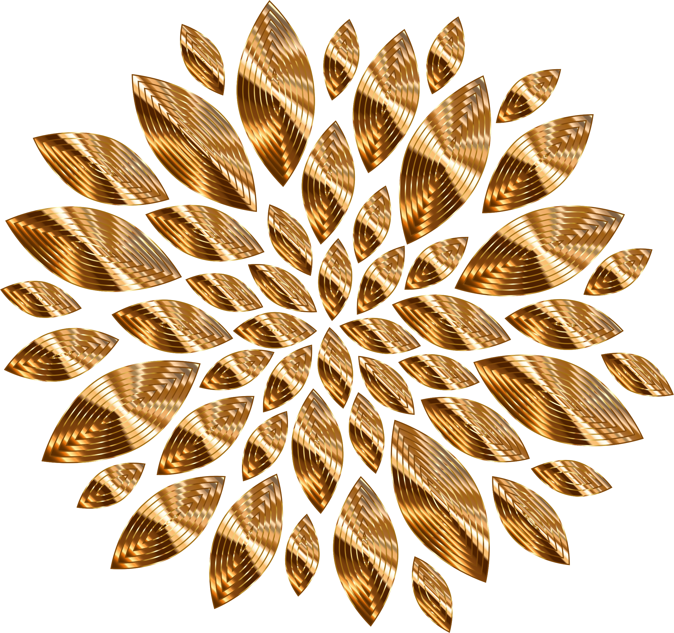 This Free Icons Png Design Of Gold Flower Petals Variation (2340x2196), Png Download