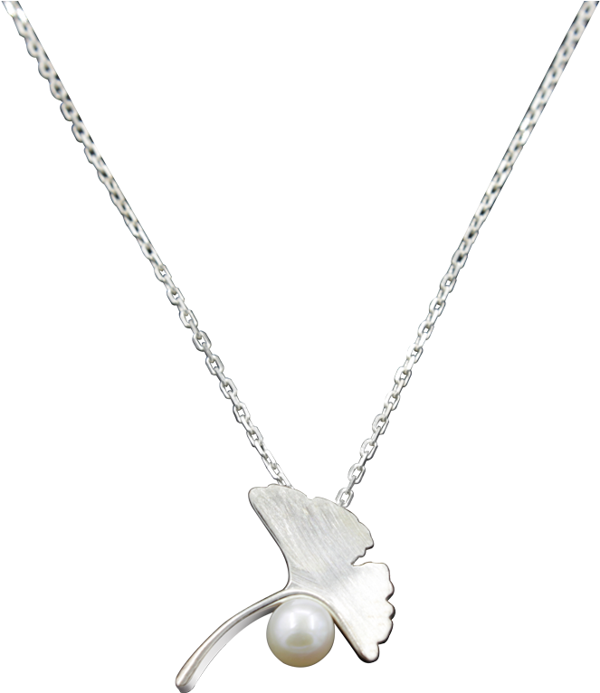 Luo Linglong S925 Sterling Silver Pearl Necklace Fashion - Necklace (800x800), Png Download