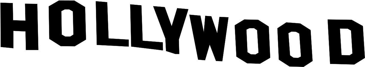 Hollywood Sign Png Transparent Image - Hollywood Logo (1280x286), Png Download