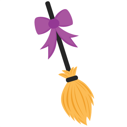 Clipart Cilpart Valuable Design Witch Scrapbook Cut - Halloween Witch Broom Clipart (432x432), Png Download