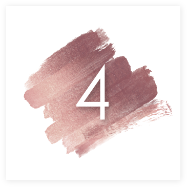 Brushstroke Table Number Set Digital Rose Gold - Number (375x375), Png Download