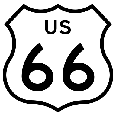 El Rancho Hotel Hollywood On Route 66 Western Trips - Us Route 66 Queen Duvet (384x384), Png Download