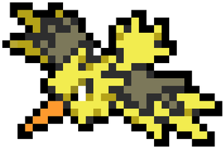 Super - Pokemon Pixel Art Zapdos (400x400), Png Download