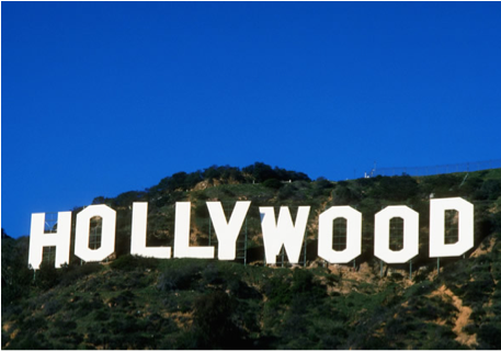 We Visited The Hollywood Sign And Also The Walk Of - Hollywood Sign (456x409), Png Download