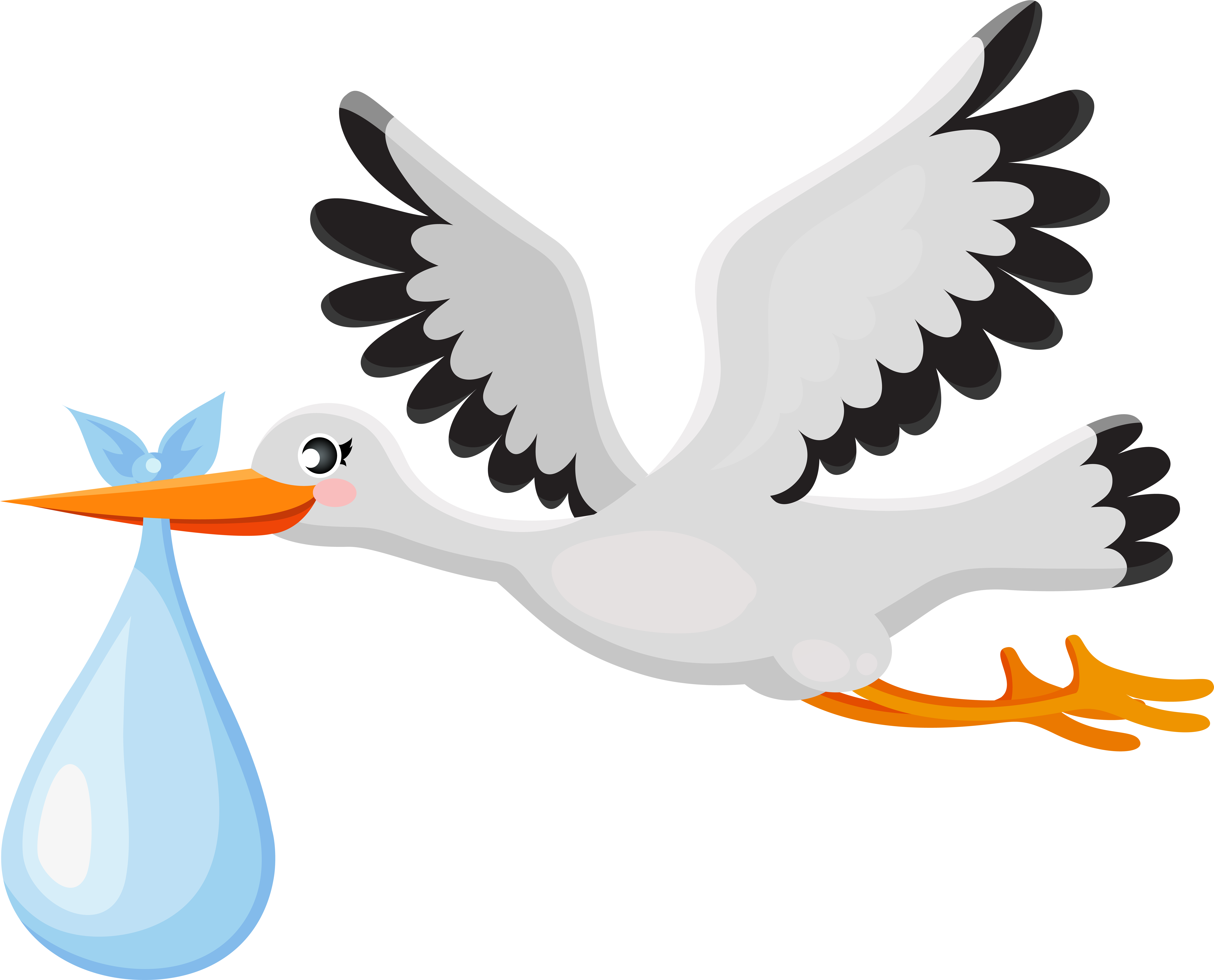 Stork Png (8000x6461), Png Download