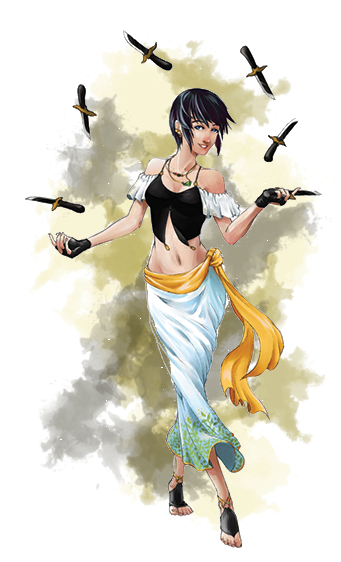 Knife-juggler Archetype - Cartoon (612x792), Png Download