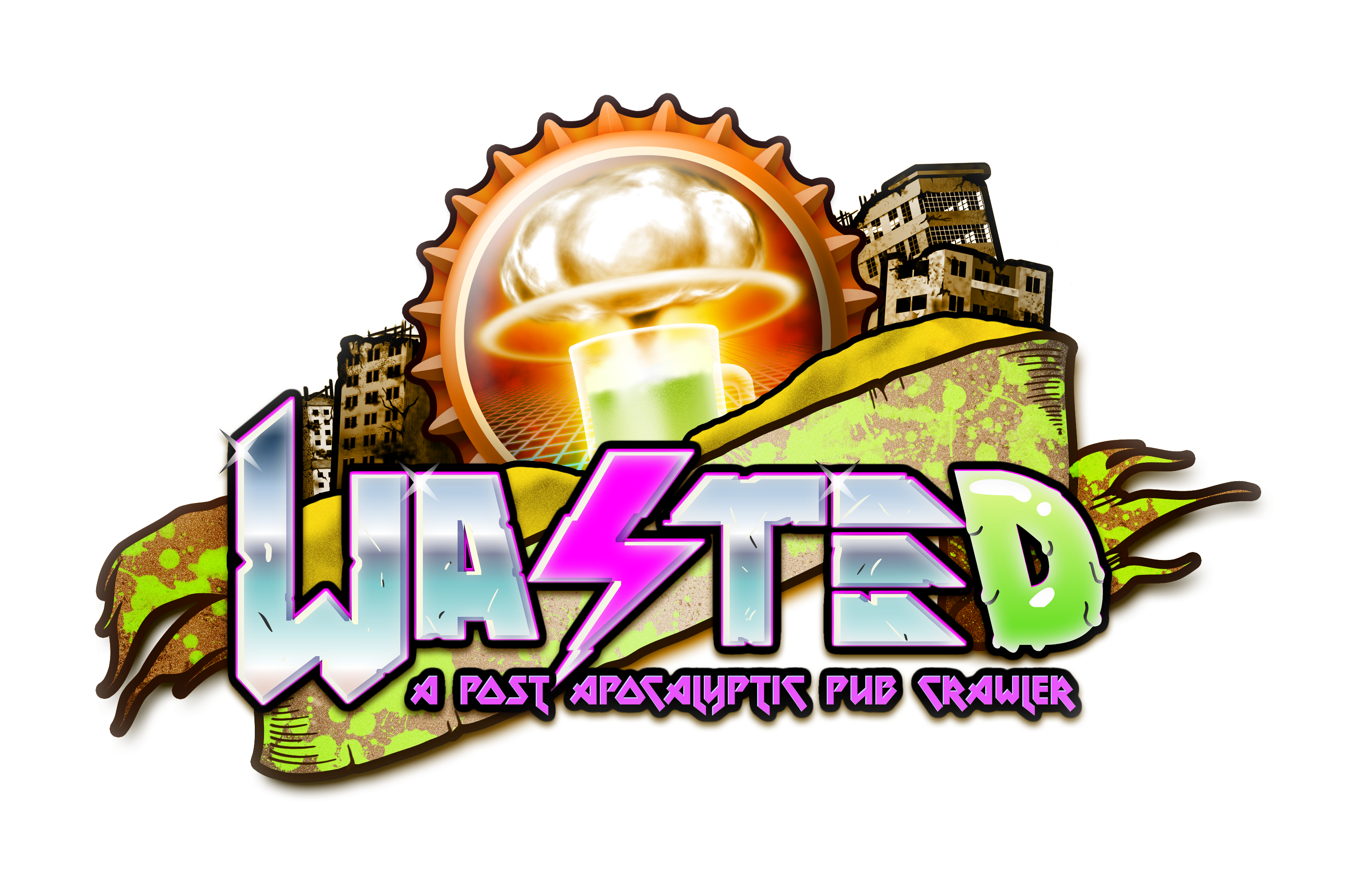 Wasted Logo Provided By Mr Podunkian - Post-apocalyptic Fiction (3300x2550), Png Download