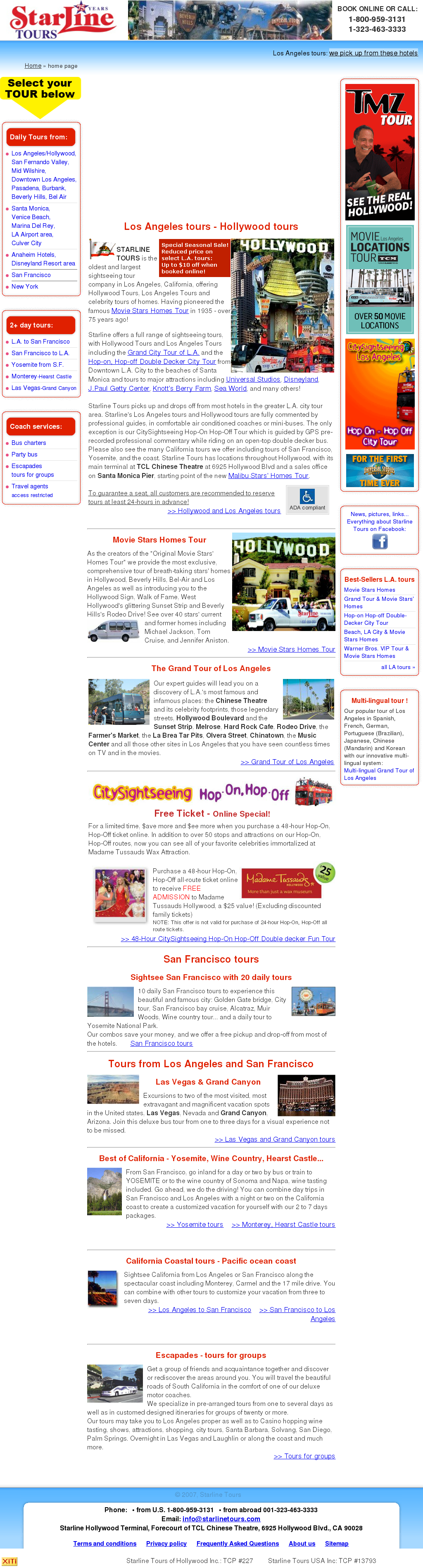 Starline Tours In Hollywood Competitors, Revenue And - Starline Tours (1024x3792), Png Download