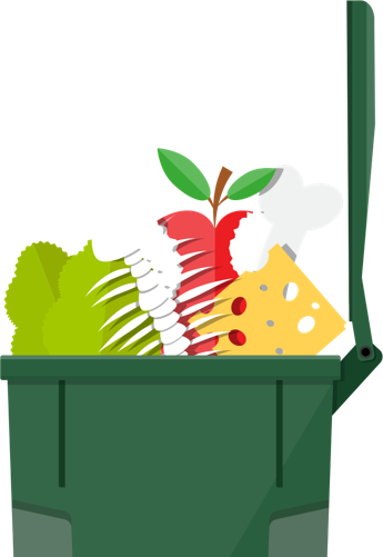 Ireland's Food Waste - Food Waste Vector Png (345x501), Png Download