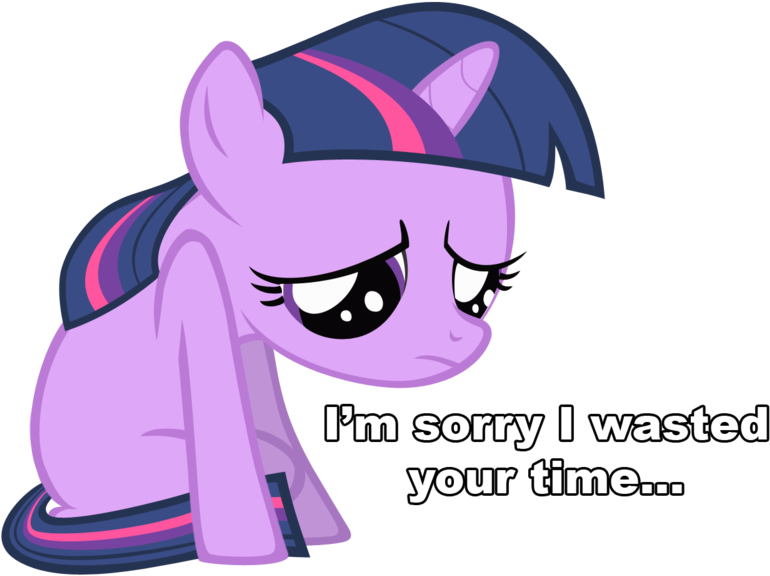 Twilight Sparkle I M Sorry I Wasted Your Time By Burnedram-d4v8ela - I M Sorry For Wasting Your Time (900x675), Png Download