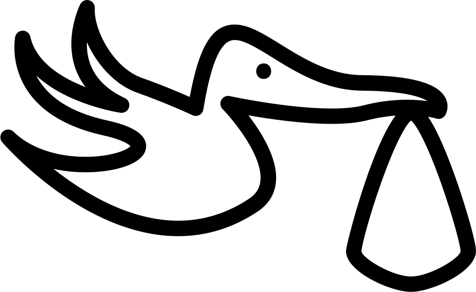Png File - Stork (981x602), Png Download